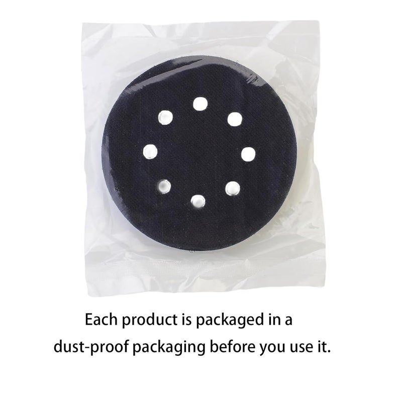 IPELY 5 Pack 5 Inch 8 Holes Foam Interface Pad Surfprep Foam Sanding Pads for Buffer (5 Pack) - Image 4